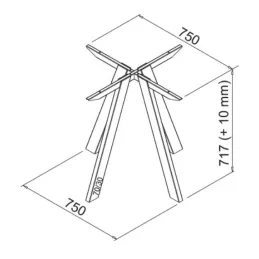 Stolna konstrukcija DOMINICA / Crna mat