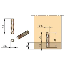 Plastični čep KNAPP K066 / 6 mm - 10 kom