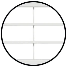 Plastična ventilacijska rešetka 458 x 65 mm / Bijela