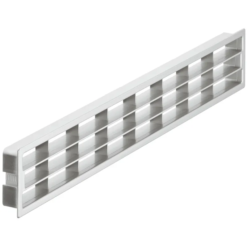 Plastična ventilacijska rešetka 458 x 65 mm / Matirani krom