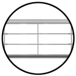 Plastična ventilacijska rešetka 458 x 65 mm / Matirani krom
