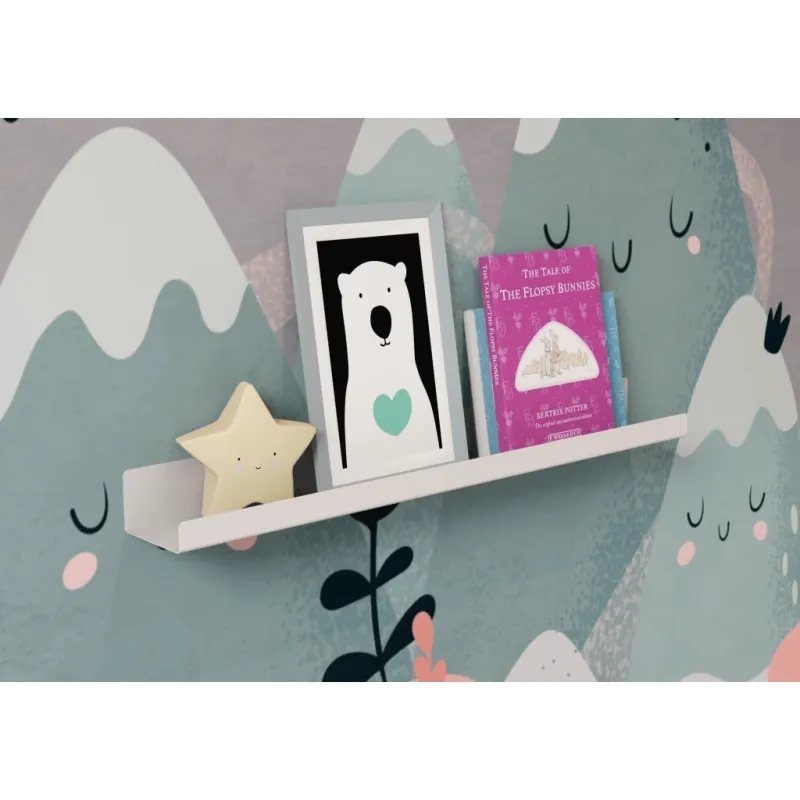 Metalna polica TERRA 600 mm / Mat bijela