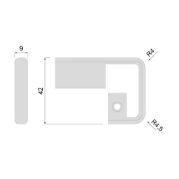 Spojna letva za radnu ploču 38 mm / Aluminij