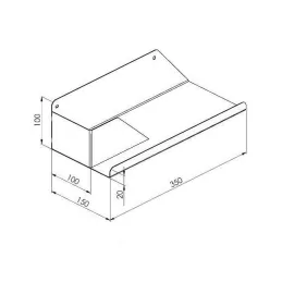 Metalna polica NOVA / Antracit