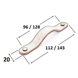 Kožna ručka DOLCE OVAL / Crna