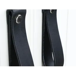 Kožna ručka gumb DOLCE Maxi / Crna