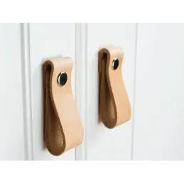 Kožnata ručka knopka DOLCE Mini / Prirodna koža