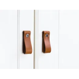 Kožna ručka gumb DOLCE Mini / Smeđa