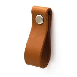 Kožna ručka gumb DOLCE Mini / Smeđa