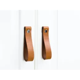 Kožnata ručka gumb DOLCE Maxi / Smeđa