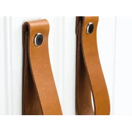 Kožnata ručka gumb DOLCE Maxi / Smeđa