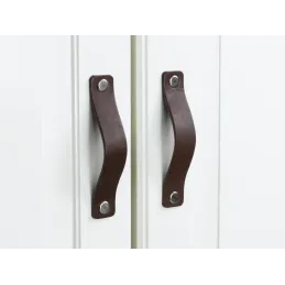 Kožnata ručka DOLCE / Tamno smeđa