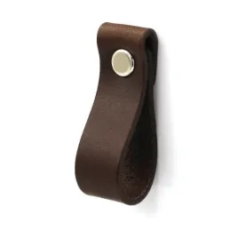 Kožna ručka gumb DOLCE Mini / Tamnosmeđa