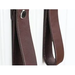 Kožnata ručka gumb DOLCE Maxi / Tamno smeđa