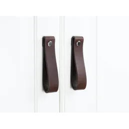 Kožnata ručka gumb DOLCE Maxi / Tamno smeđa