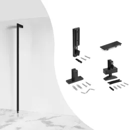 Set držača za stub za modularni garderobni sustav ZERO / Crna mat