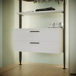 Set ručki za ormarić za garderobni modularni sustav ZERO / Crna mat