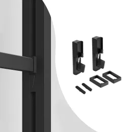 Set držača za vješalicu za modularni garderobni sustav ZERO / Crna mat