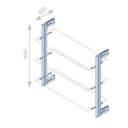 Modularni policejski sustav ZERO 900 mm / Crna mat