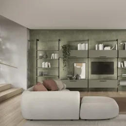 Modularni ormarni sustav ZERO 2115 mm - 2 stupa / Crna mat