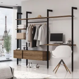 Modularni ormarni sustav ZERO 2115 mm - 3 stupa / Crna mat