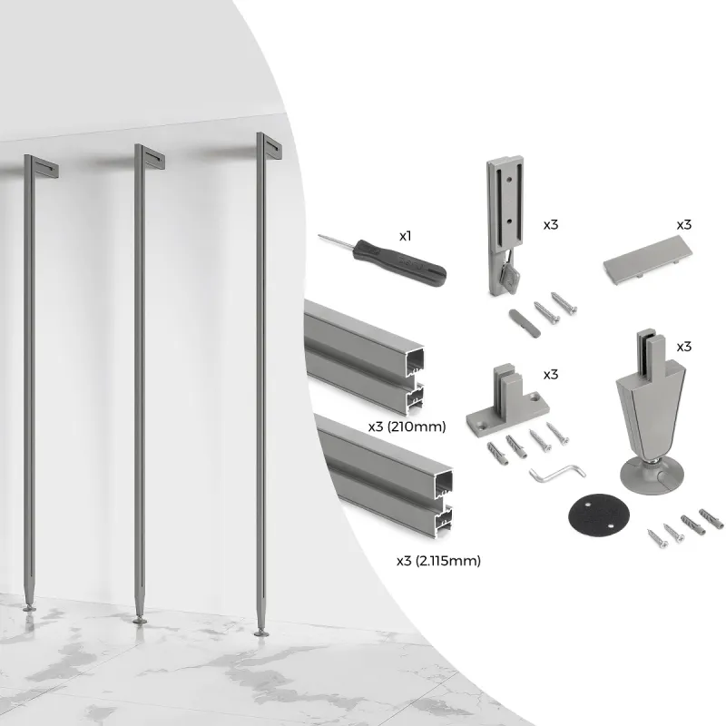 Modularni ormar ZERO 2115 mm - 3 stupa / Bež
