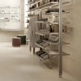 Set pričvršćivača za strop za modularni garderobni sustav ZERO / Bež