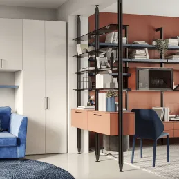 Set držača za staklenu policu za garderobni modularni sustav ZERO / Crna mat