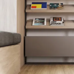 Set ručki za drvenu nagibnu policu za modularni ormarni sustav ZERO  / Crna mat