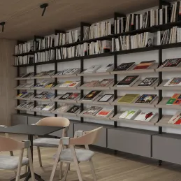 Set ručki za drvenu nagibnu policu za modularni ormarni sustav ZERO  / Crna mat