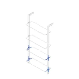Set držača za drvenu nagibnu policu za garderobni modularni sustav ZERO / Bež