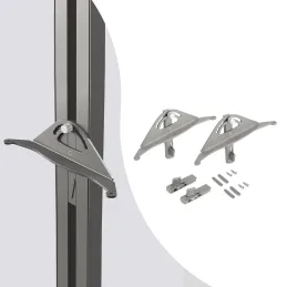 Set držača za drvenu nagibnu policu za garderobni modularni sustav ZERO / Bež