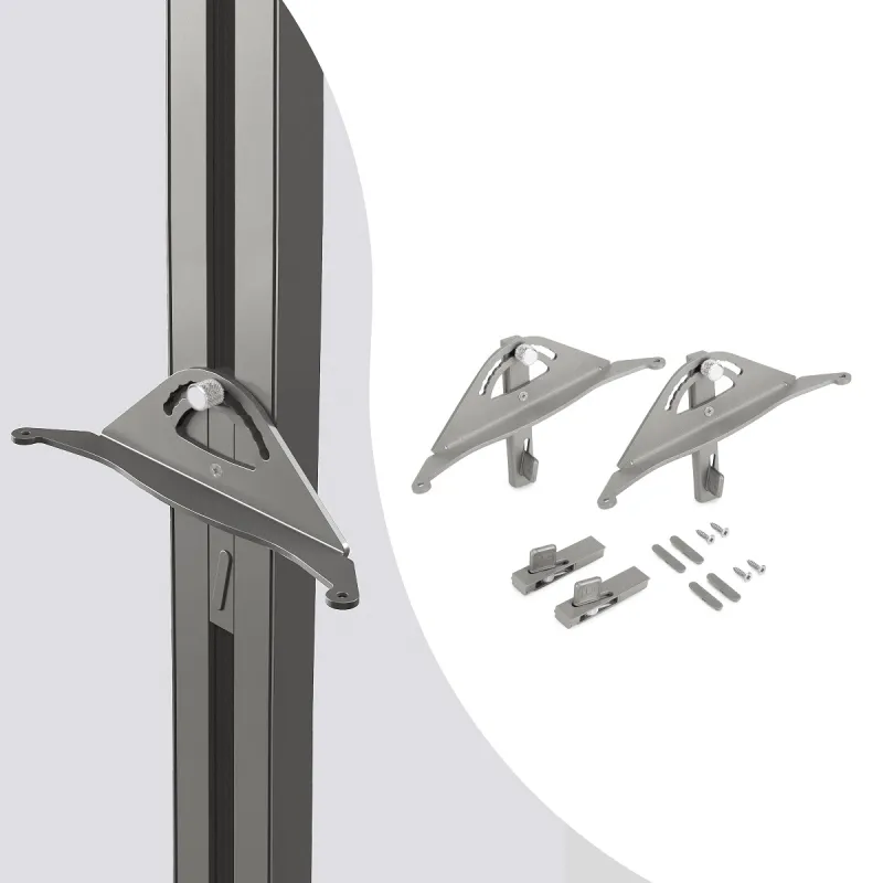 Set držača za drvenu nagibnu policu za garderobni modularni sustav ZERO / Bež