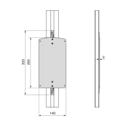 Set ručki za podiznu vješalicu za garderobni modularni sustav ZERO / Crna mat