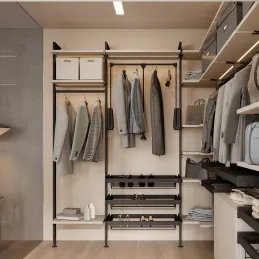 Set ručki za podiznu vješalicu za garderobni modularni sustav ZERO / Crna mat