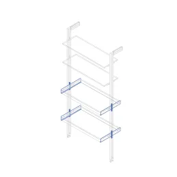 Set ručki za izvlačne košare za modularni ormarni sustav ZERO / Crna mat