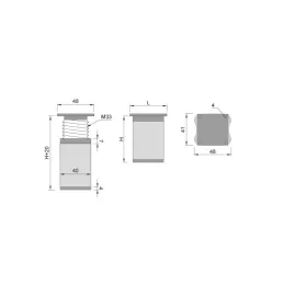 Nogica za namještaj LEX / Crna