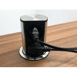 Izvlačna električna utičnica Elevator 2x230V FRENCH / Inox