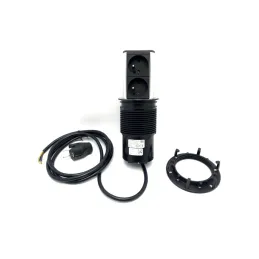 Izvlačna električna utičnica Elevator 2x230V FRENCH / Inox