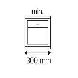 Izvlačni koš za otpad LINEA 300mm - 2x14L / Sivi