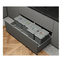 Koš za otpatke za ladicu METROPOLIS 600 mm / Tamno siva