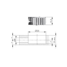 Set spojne okovje za krevet SPIRAL LOCK / Bijela