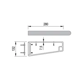 Držač police SOLARIS / Mat krom - par