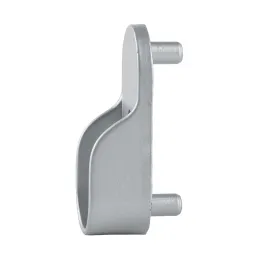 Završetak za garderobnu šipku s klinovima - ovalni / Srebrni