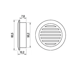 Ventilator 50 mm / Crni