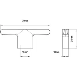 Ručka knopka SANTO / Brušeni mesing