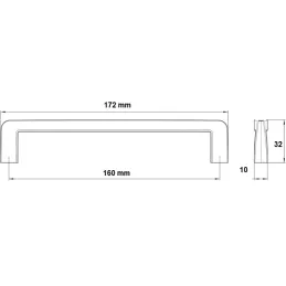 Ručkica SANTO / Crna sjajna