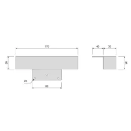Namještajna nožica LUCAS / Sjajni krom