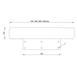 Namještajna nožica ARLEN / Sjajni krom