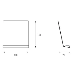 Držač tableta za profil USEit  / Crna brušena